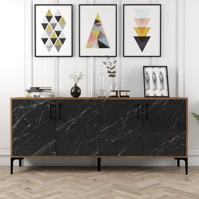 Kyiv senkki 180 cm - Phkin/musta marmori
