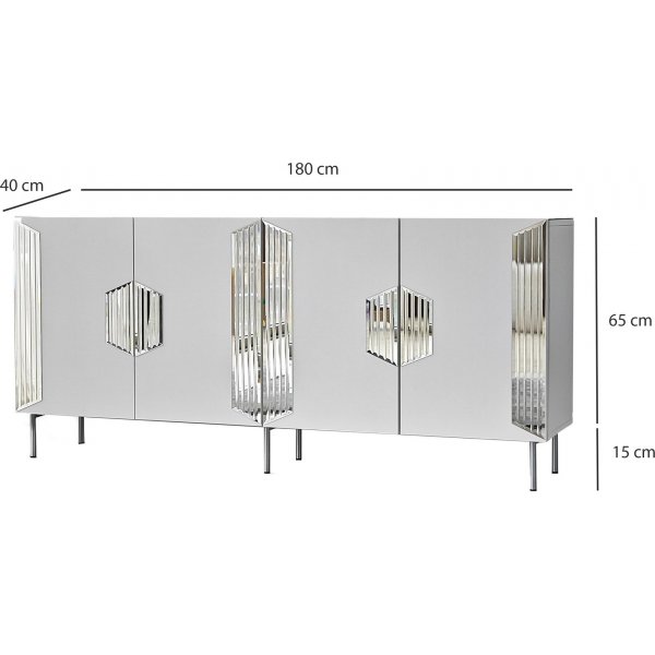 Dubai senkki - Valkoinen/hopea Dubai senkki - Valkoinen/hopea