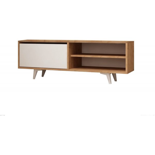 Maku mediapenkki - tammi/valkoinen Maku mediapenkki - tammi/valkoinen