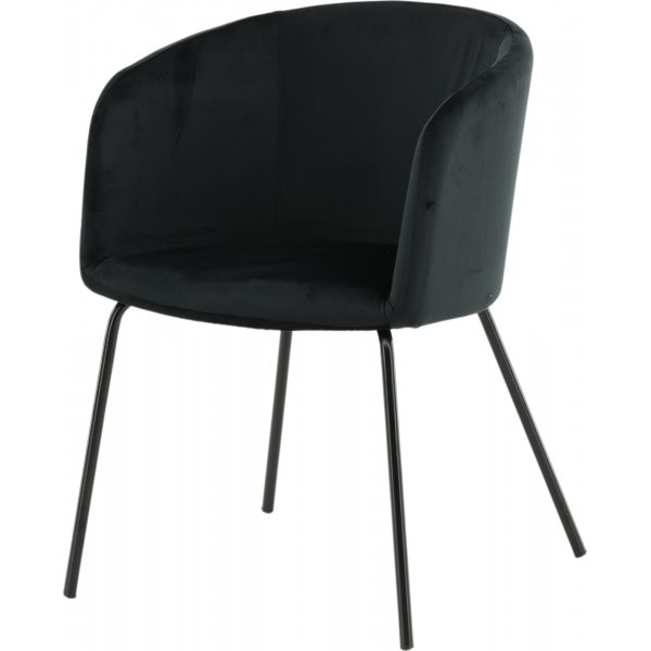Tiber-tuoli - Musta sametti Tiber-tuoli - Musta sametti