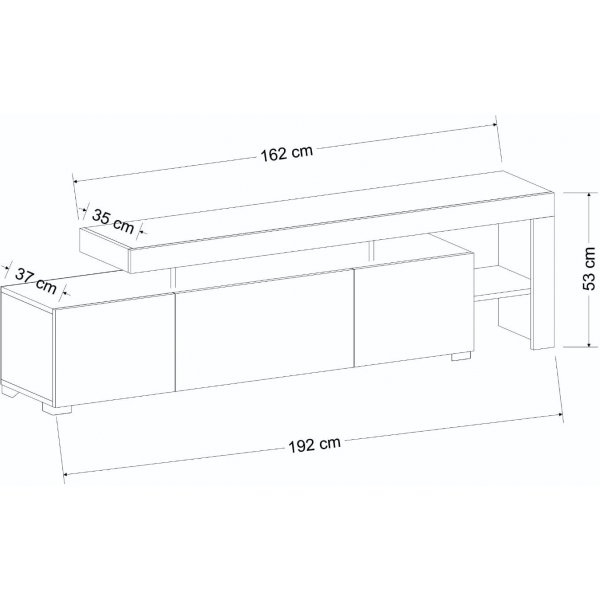 Beliz TV-taso travertiinia - 192 cm