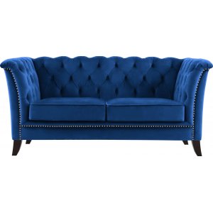 Kahden istuttava sohva Milton Chesterfield - Tummansininen sametti