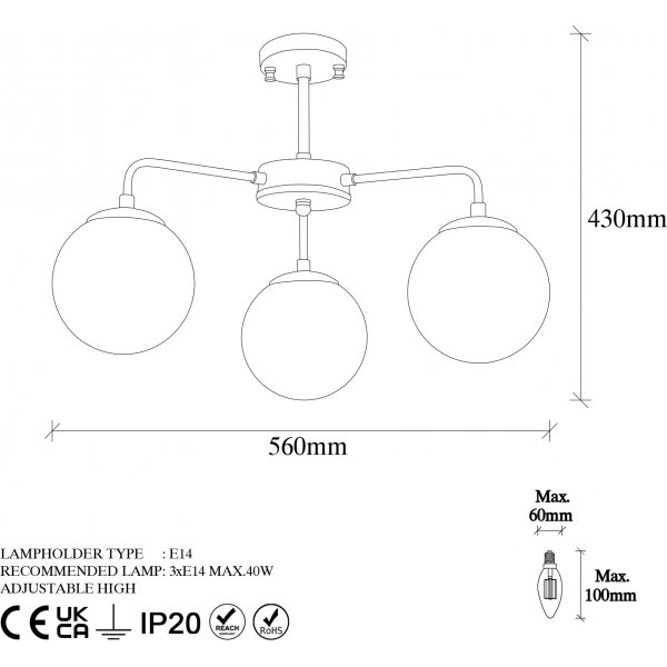 Viran kattovalaisin 11006 - Musta/valkoinen Viran kattovalaisin 11006 - Musta/valkoinen