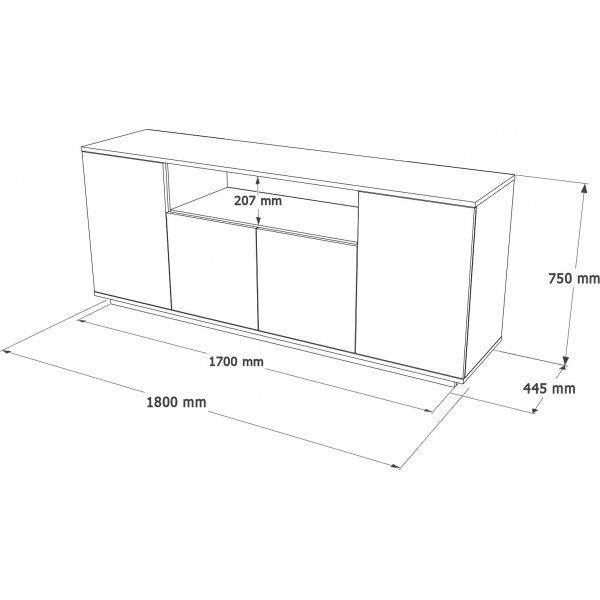 Tulevaisuuden senkki 15 - mänty/valkoinen Tulevaisuuden senkki 15 - mänty/valkoinen
