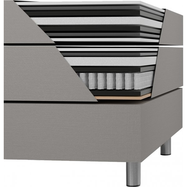 Snky 120x200 cm beige, silytystilaa 5-alueinen pussijousitus