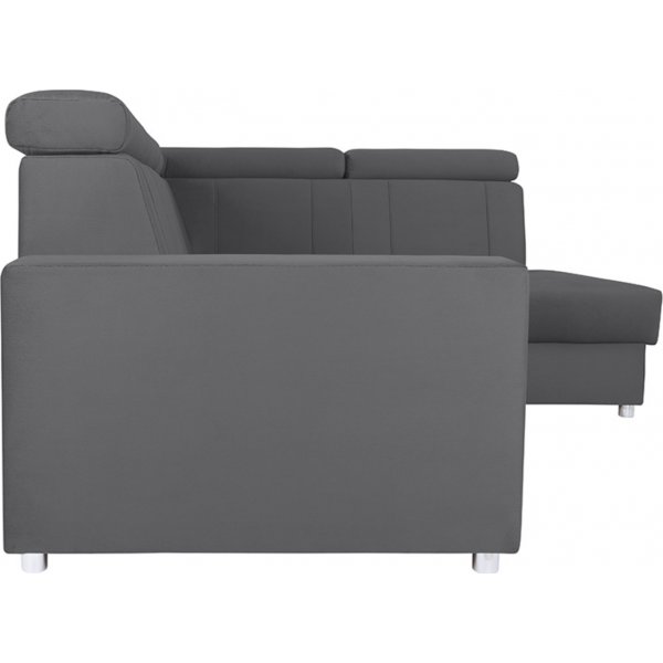Yksinäinen kulmasohva, jossa avoin pää oikealle - harmaa Yksinäinen kulmasohva, jossa avoin pää oikealle - harmaa