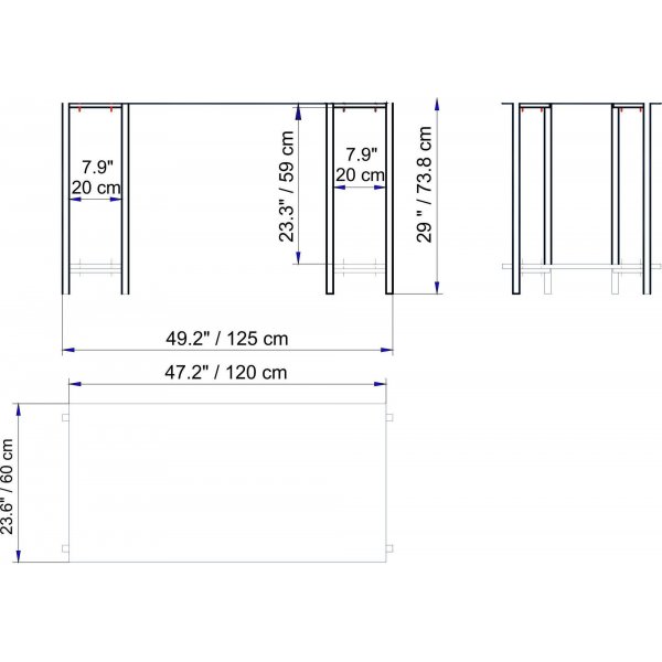 Lukupöytä 125x60 cm - Musta/pähkinä Lukupöytä 125x60 cm - Musta/pähkinä
