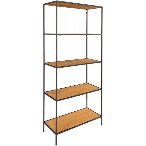 Valkoinen hylly - Musta/tammen jäljitelmä Valkoinen hylly - Musta/tammen jäljitelmä