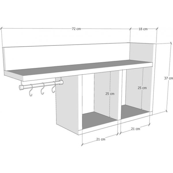 Pare seinähylly - valkoinen Pare seinähylly - valkoinen