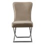 Tuoli kromijaloilla - beige sametti - Luxury