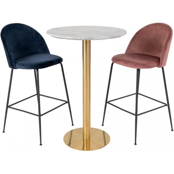 Bolzano Baaripöytä 70 x 70 cm - Marmori-/messinkijäljitelmä Bolzano Baaripöytä 70 x 70 cm - Marmori-/messinkijäljitelmä