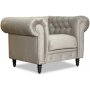 Ashford chesterfield -nojatuoli - Harmaabeige sametti