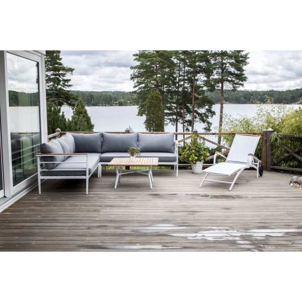 Meksikon kulmasohvaryhmä - Valkoinen/tiikki Meksikon kulmasohvaryhmä - Valkoinen/tiikki