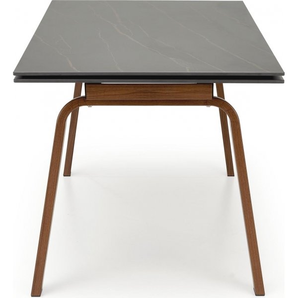 Lozano ruokapöytä 140-200 x 82 cm - Musta marmori/pähkinä Lozano ruokapöytä 140-200 x 82 cm - Musta marmori/pähkinä