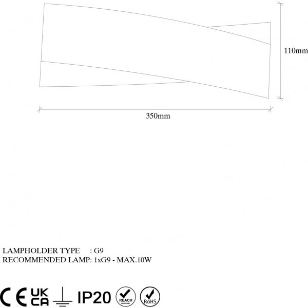 Ryba seinävalaisin - musta Ryba seinävalaisin - musta
