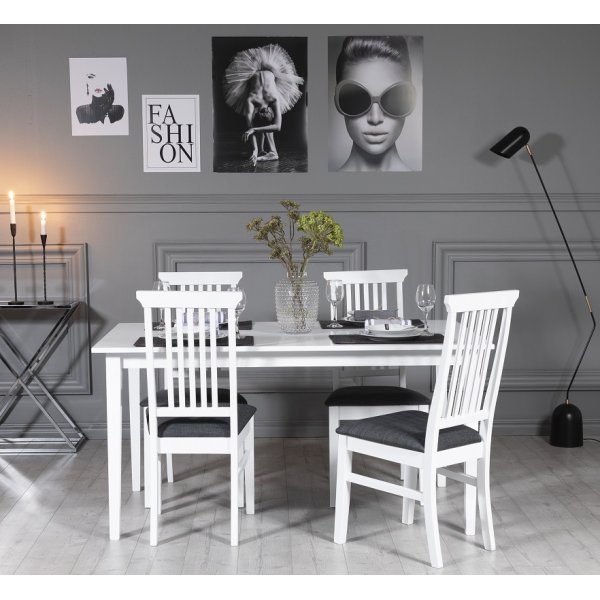 Ms tuoli - harmaa/valkoinen