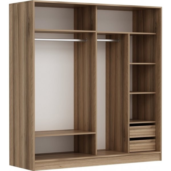 Kapusta vaatekaappi 220x52x210 cm, variantti B - Ruskea/valkoinen/ruskea Kapusta vaatekaappi 220x52x210 cm, variantti B - Ruskea/valkoinen/ruskea