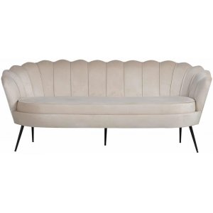 Ballini 3-istuttava sohva - beige samettia Ballini 3-istuttava sohva - beige samettia