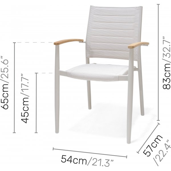 Portals ruokailuryhmä 8 - Valkoinen/tiikki Portals ruokailuryhmä 8 - Valkoinen/tiikki