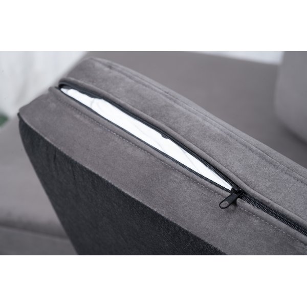 Harmaa samettisohva - Copenhagen + Huonekalujen tahranpoistoaine Harmaa samettisohva - Copenhagen + Huonekalujen tahranpoistoaine