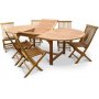 Edenryd ruokailuryhm soikea ruokapyt perhonen 180-240 cm sis. 6 kpl Edenryd tuoleja - teak