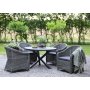 Mercury-ruokailuryhm: Scottsdale pyre pyt Shabby Chic -harmaa, sislt 4 Mercuryn kevytt nojatuolia, harmaa synteettinen