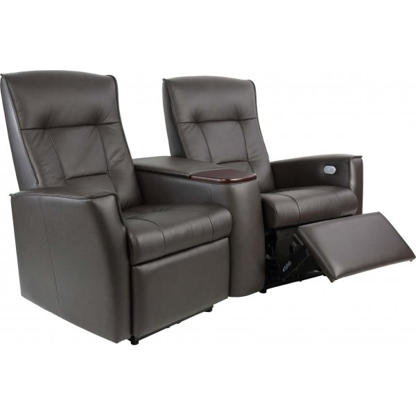 Hjellegjerde Ullstein sähkökäyttöinen 2-istuttava elokuvasohva - ruskea Hjellegjerde Ullstein sähkökäyttöinen 2-istuttava elokuvasohva - ruskea