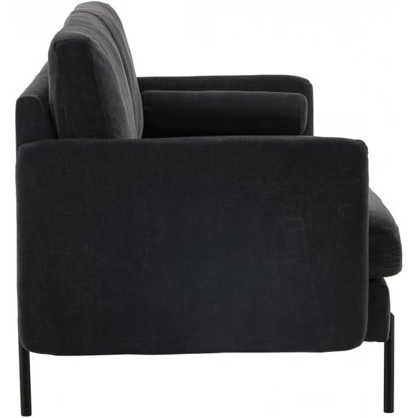 Antibes 2-istuttava sohva - Musta/Tummanharmaa