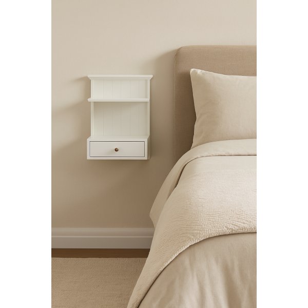 Linnea-yöpöytä ripustettava - Valkoinen Linnea-yöpöytä ripustettava - Valkoinen