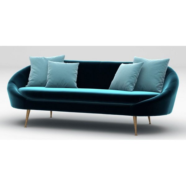 Matilda 3-istuttava sohva - Petroleum blue