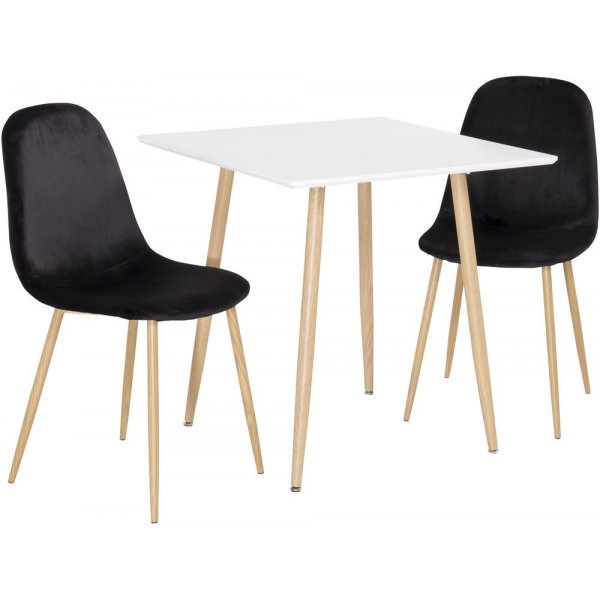 Lara tuoli - Tammijäljitelmä / Musta sametti Lara tuoli - Tammijäljitelmä / Musta sametti