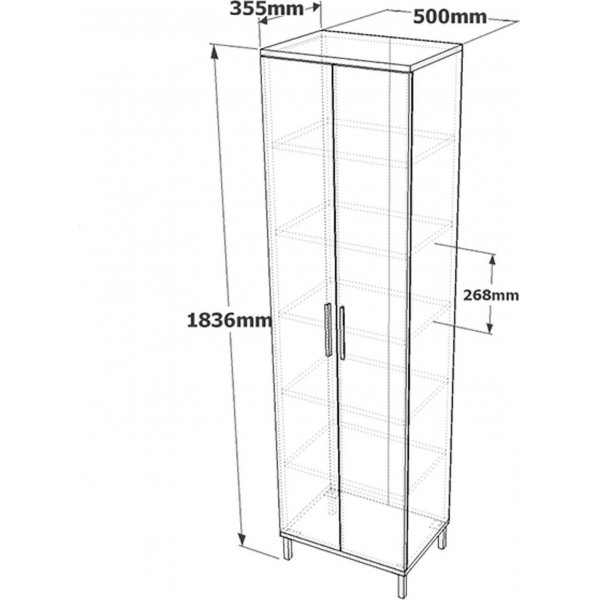 Vogue-kaappi 4 - Ruskea/antrasiitti Vogue-kaappi 4 - Ruskea/antrasiitti