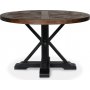 Pyöreä ruokapöytä Ø120 cm - Ruskea / Musta Pyöreä ruokapöytä Ø120 cm - Ruskea / Musta