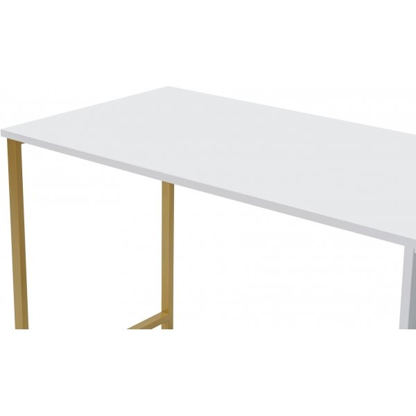 Kahden hengen työpöytä - valkoinen/kulta Kahden hengen työpöytä - valkoinen/kulta