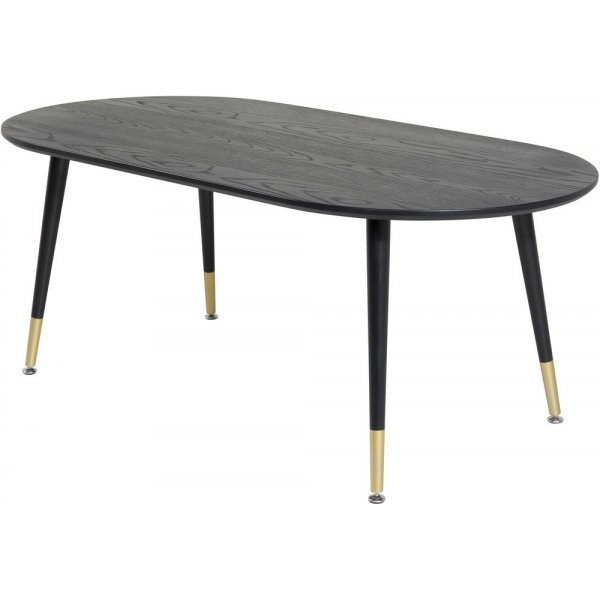 Dipp-sohvapyt 120x60 cm - Musta/messinki