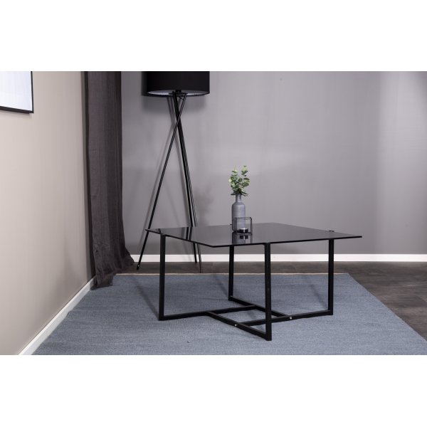Sohvapöytä Bivo - Musta / Lasi Sohvapöytä Bivo - Musta / Lasi