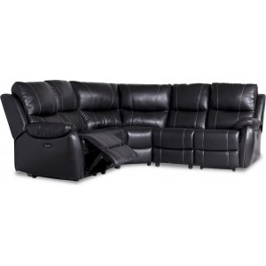 Enjoy Chicago recliner - kulmasohva - neljän istuttava (sähkö), mustaa keinonahkaa Enjoy Chicago recliner - kulmasohva - neljän istuttava (sähkö), mustaa keinonahkaa