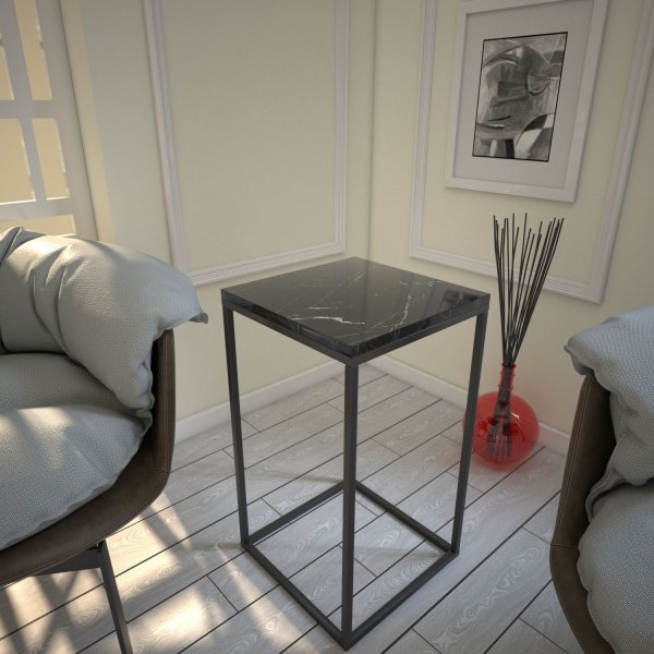 Pure sivup�yt� 35 x 35 cm - Musta/valkoinen