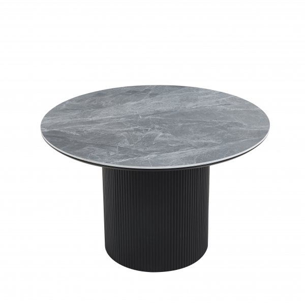 Salvador pyöreä ruokapöytä Ø120 cm harmaalla keraamisella kivellä Salvador pyöreä ruokapöytä Ø120 cm harmaalla keraamisella kivellä