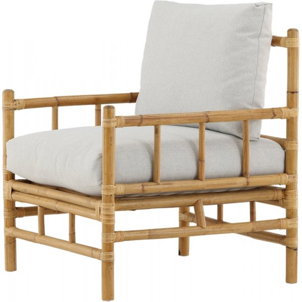 Cane nojatuoli - vaaleanharmaa/luonnollinen Cane nojatuoli - vaaleanharmaa/luonnollinen