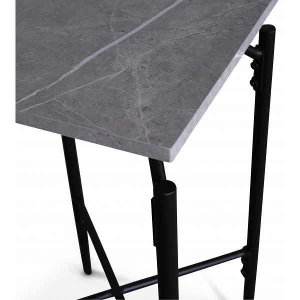 Wayne sivupöytäristi 40 x 40 cm - Vaaleanharmaa marmori (foliointi) + Huonekalujen jalat Wayne sivupöytäristi 40 x 40 cm - Vaaleanharmaa marmori (foliointi) + Huonekalujen jalat