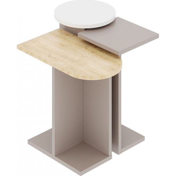 Mund-pyt 51 x 13 cm - Vaalea mokka/tammi/valkoinen