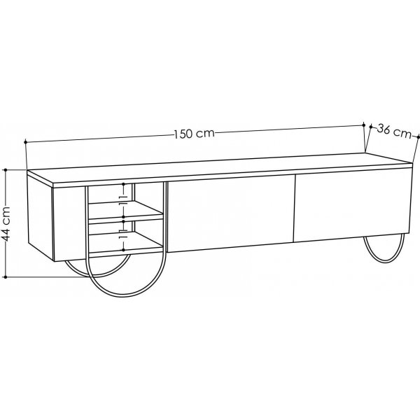 Norfolk mediapenkki - valkoinen