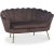 Kingsley 2-istuttava sohva samettia - ruskea / messinki + Huonekalujen jalat