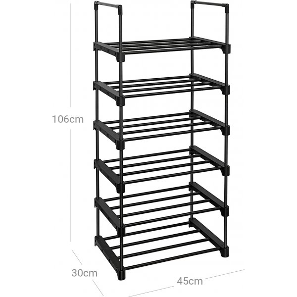 Timmie kenkähylly 45 x 106 cm - Musta Timmie kenkähylly 45 x 106 cm - Musta