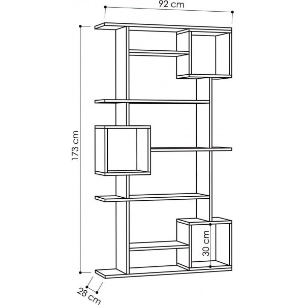 Soto kirjahylly - valkoinen Soto kirjahylly - valkoinen
