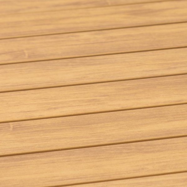 Ulkopöytä 205 x 90 cm beige / tiikkijäljitelmä - Copacabana Ulkopöytä 205 x 90 cm beige / tiikkijäljitelmä - Copacabana