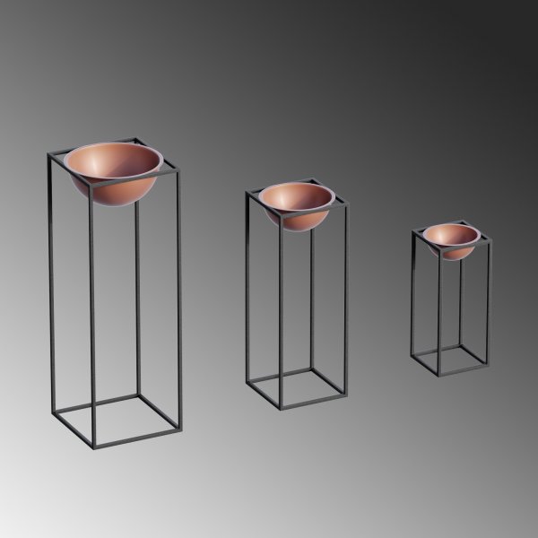 Plato 19 ruukku - musta/kupari Plato 19 ruukku - musta/kupari