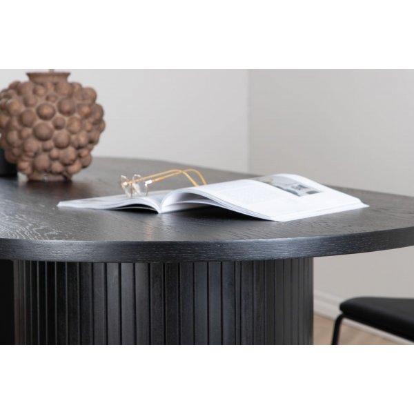 Ruokapöytä 200x90 cm mustaksi petsattu - Bianca Ruokapöytä 200x90 cm mustaksi petsattu - Bianca