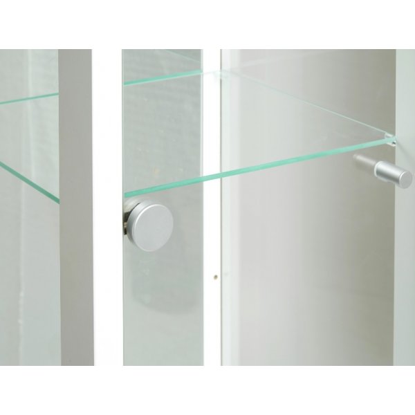 Optima-vitriini ja lasikaappi taustapeilill - Valkoinen + Huonekalujen tahranpoistoaine